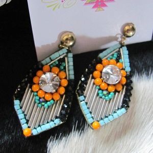 CRAZY TRAIN YOUR SO ART DECO EARRINGS BRAND NEW